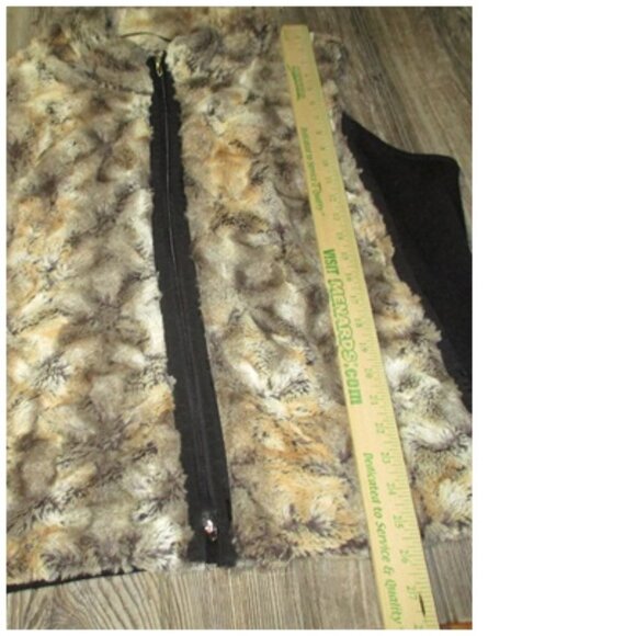 SAMOON by Gerry Weber sz 50 US size 20 faux fur vest jacket Goblincore Forest - Picture 11 of 13